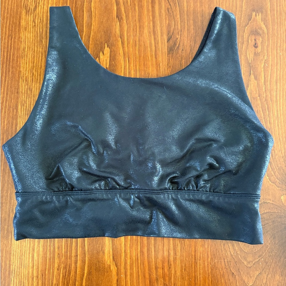 Aerie Shiny Black Sports Bra